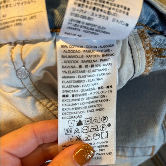 501 Crop Straight-Leg Jeans in Dibs with Tape - Picture 6 of 8